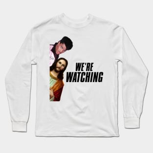 Jesus & Rockwell Are Watching Long Sleeve T-Shirt